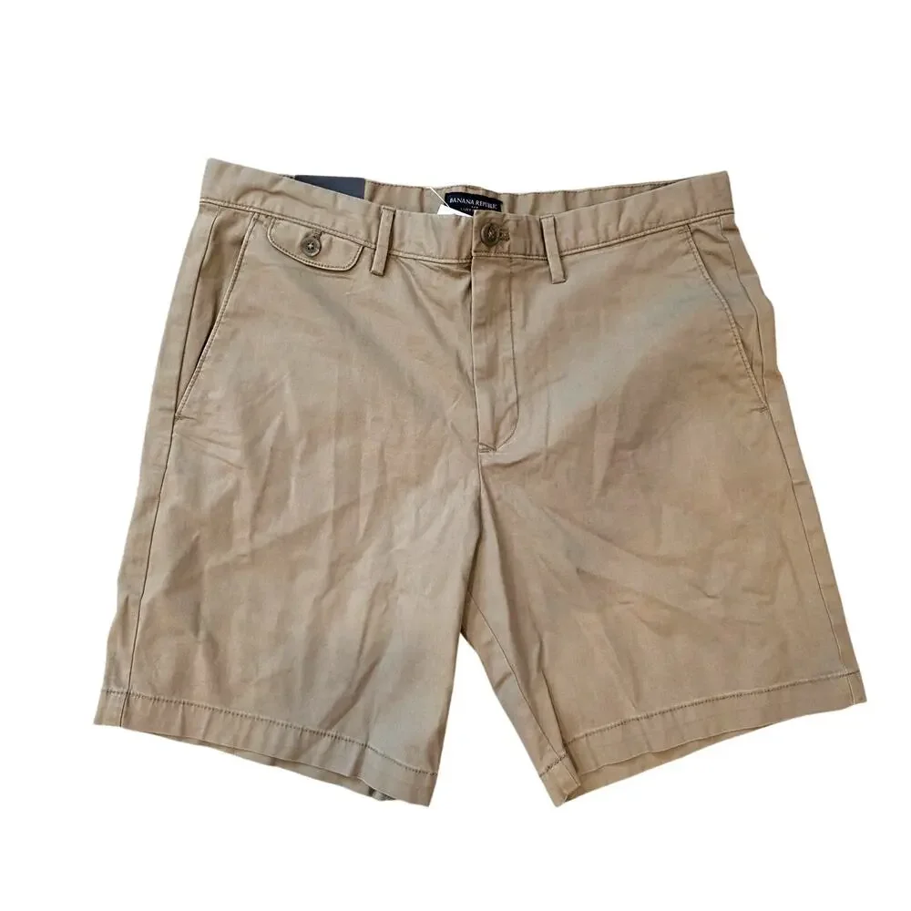 NWT Banana Republic khaki lived-in shorts sz 35